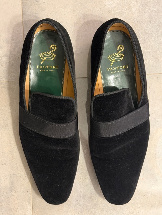 Pastori by Di Bianco Galba Men\'s Black Velvet Loafers main image 5